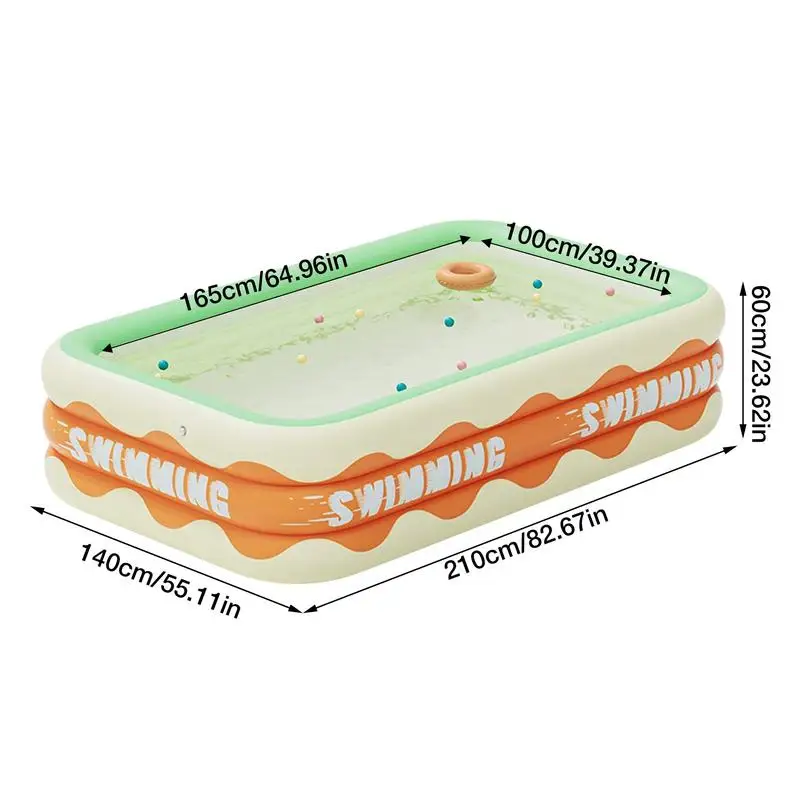 PVC Baby Inflatable Swimming Pool Wear-Resistant Thickened  Portable Bathtub for Water Game Portable Kids Sport Play Toy