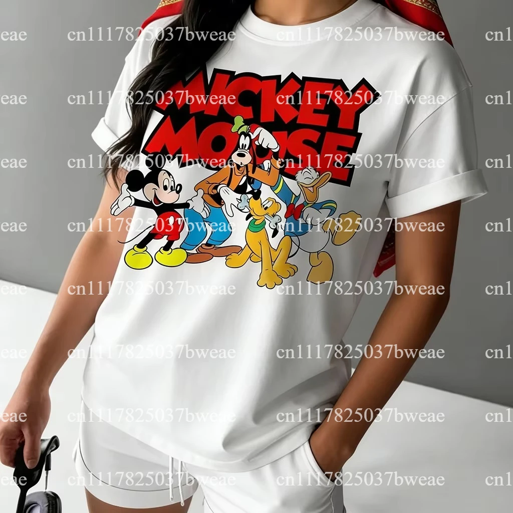 Cute Cartoon Friends Group Graphic T Shirt Women Retro Character Print Tee Unisex Summer Short Sleeve Casual Tops Holiday Tees