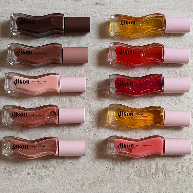 Gisou Moisturizing Glazed Plum Lip Balm Lip Oil Gloss Care Of The Lips Benetitnt For Lips Plumping Exfoliating Plumping Gloss