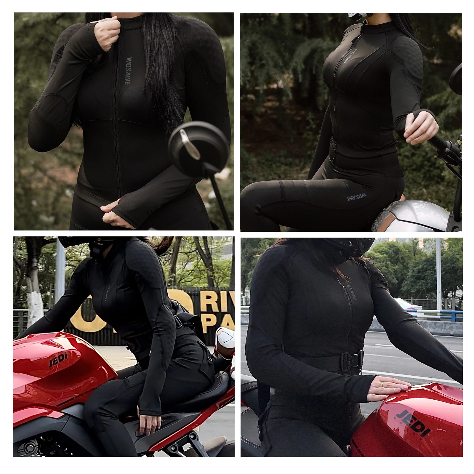 WOSAWE سترة دراجة نارية نسائية معتمدة من CE موتوكروس درع للجسم الصيف الإنحدار دراجة نارية حماية موتو سباق سترة الملابس