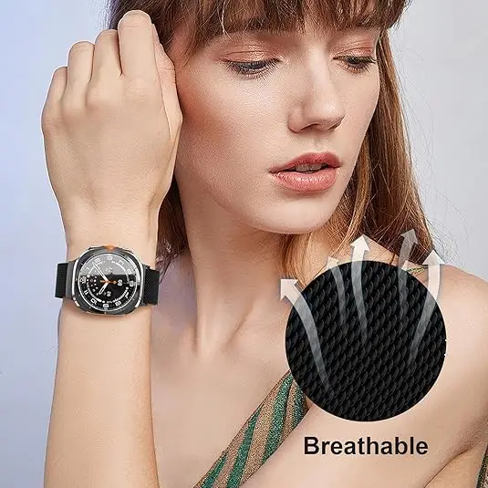 Watchband for Samsung Galaxy Watch Ultra Weave Skin-friendly Comfortable Magnetic Buckle Clasp for Galaxy Watch Ultra Watchband