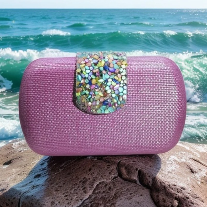 

Вечерняя сумка-мессенджер с цепочкой и стразами, модная, универсальная, роскошная, блестящая, с блестящими стразами, Cartera De Fiesta