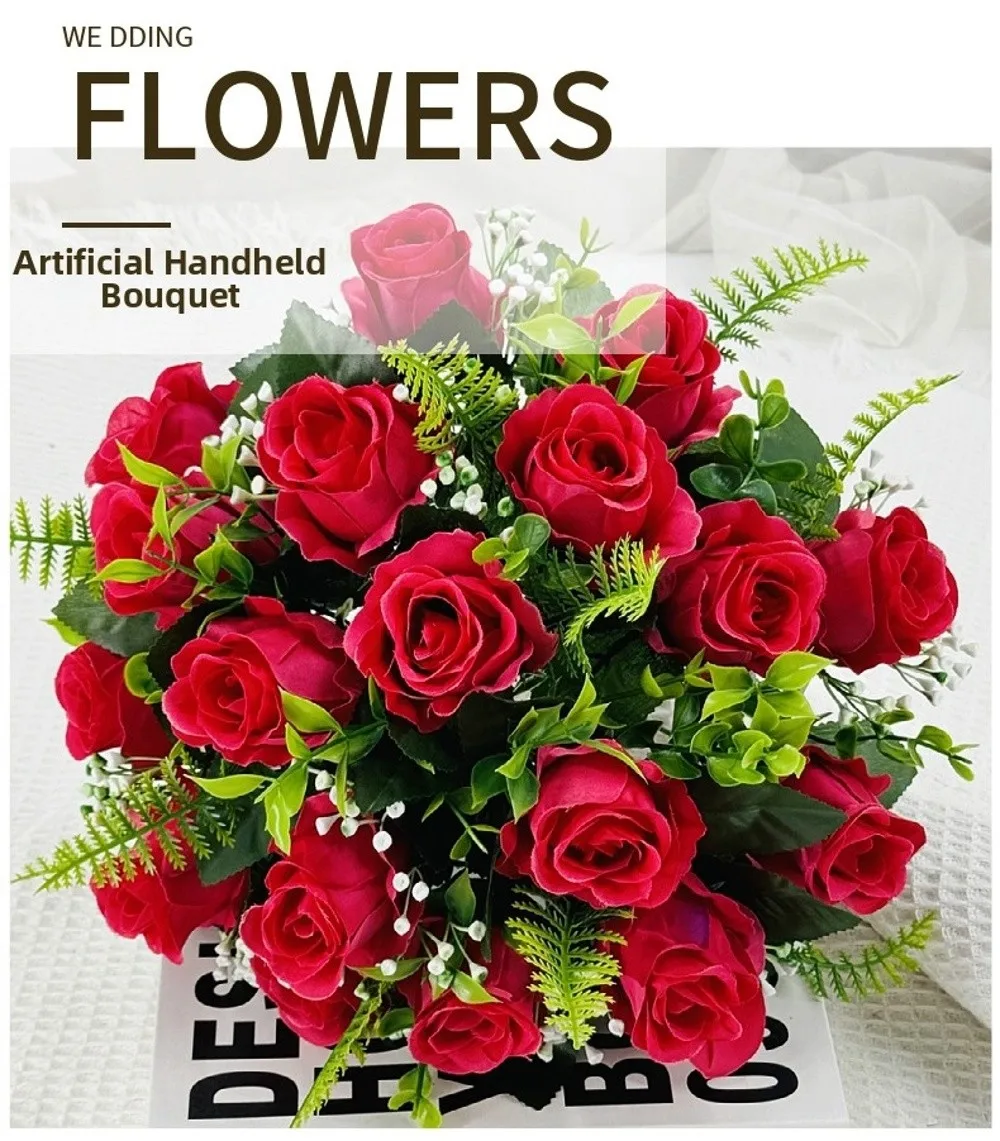 18 Köpfe Echte Glückliche Blumen in 8 Farben für Fotografie und Geschenke, Natürlich Simulierte Mini-Rosen zur Dekoration – Detail 12
