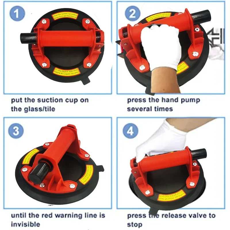 Przyssawka próżniowa o średnicy 21 cm, granitowe przyssawki do płytek szklanych, podnoszenie ręczne, 8 cali, 220 kg, nośność, ciężka przyssawka