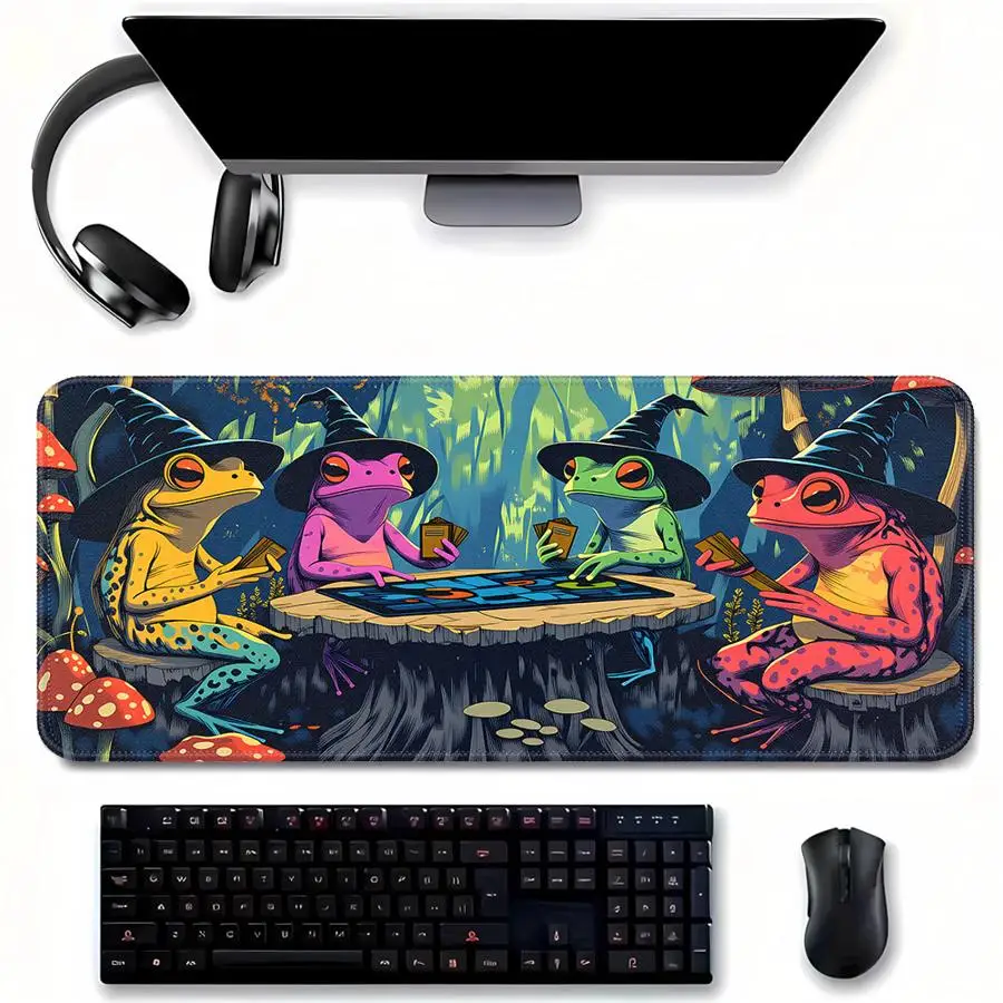 Colorful Witch Frogs Anti slip Mouse Pad office Pad Keyboard Mouse Pad Computer Laptop Pad Game Console Pad Desk accessories