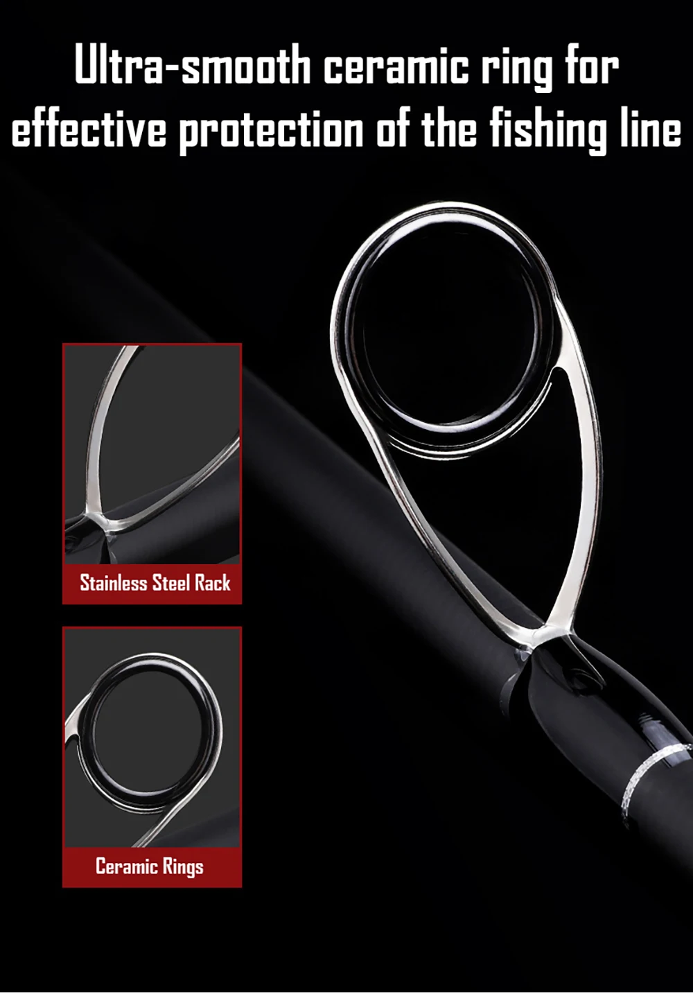 Hohe Dichte Carbonfaser Köder Karpfen Forelle Fliegen Angelrute 3 Abschnitte Spinning Casting Rod Mittlere Härte Ultra Schnelle Aktion – Detail 11