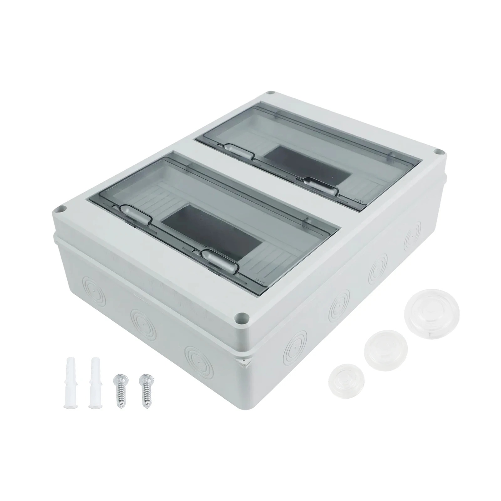 24Way IP65 Waterproof Distribution Box Surface-Mounted Plastic Outdoor Electrical Junction Box Dustproof Distribution Switch Box