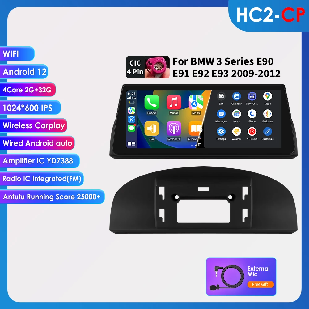 2din Android Auto Radio Multimedia Video Speler Voor Bmw 5Series E60 E61 E63 E64 3Series E90 E91 E92 E93 Stereo Gps Carplay 4G Rds