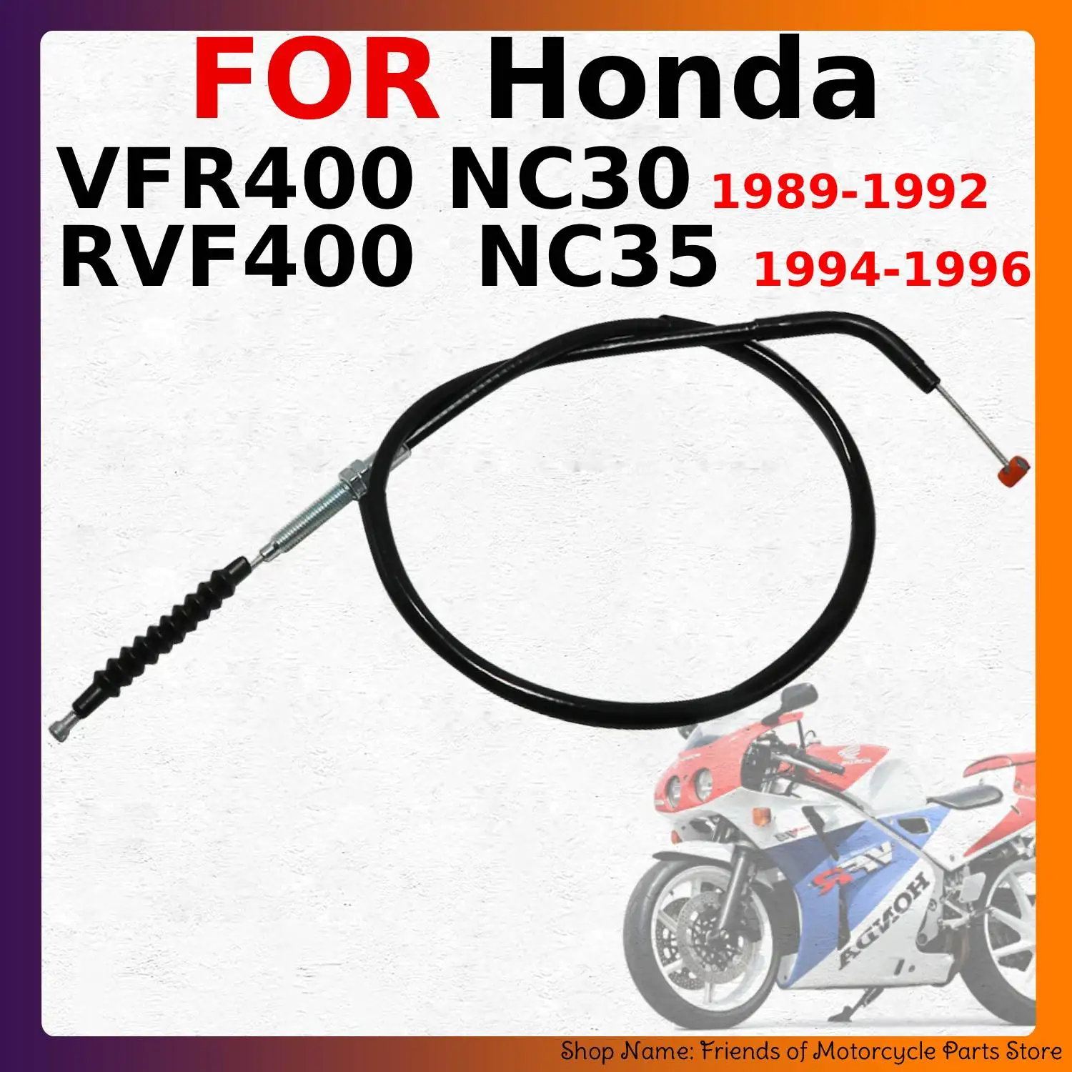 Motorcycle Parts Clutch Cable Pull Brake Line For Honda NC30 VFR400 NC35 RVF400 NC 30 35 VFR 400 RVF 400  Equipments Accessories
