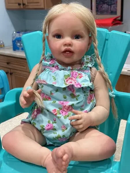 DLS Customized Limited Supply 24inch Reborn Baby Lottie With Hand-Rooted Hair Already Finished Doll With Different Dress