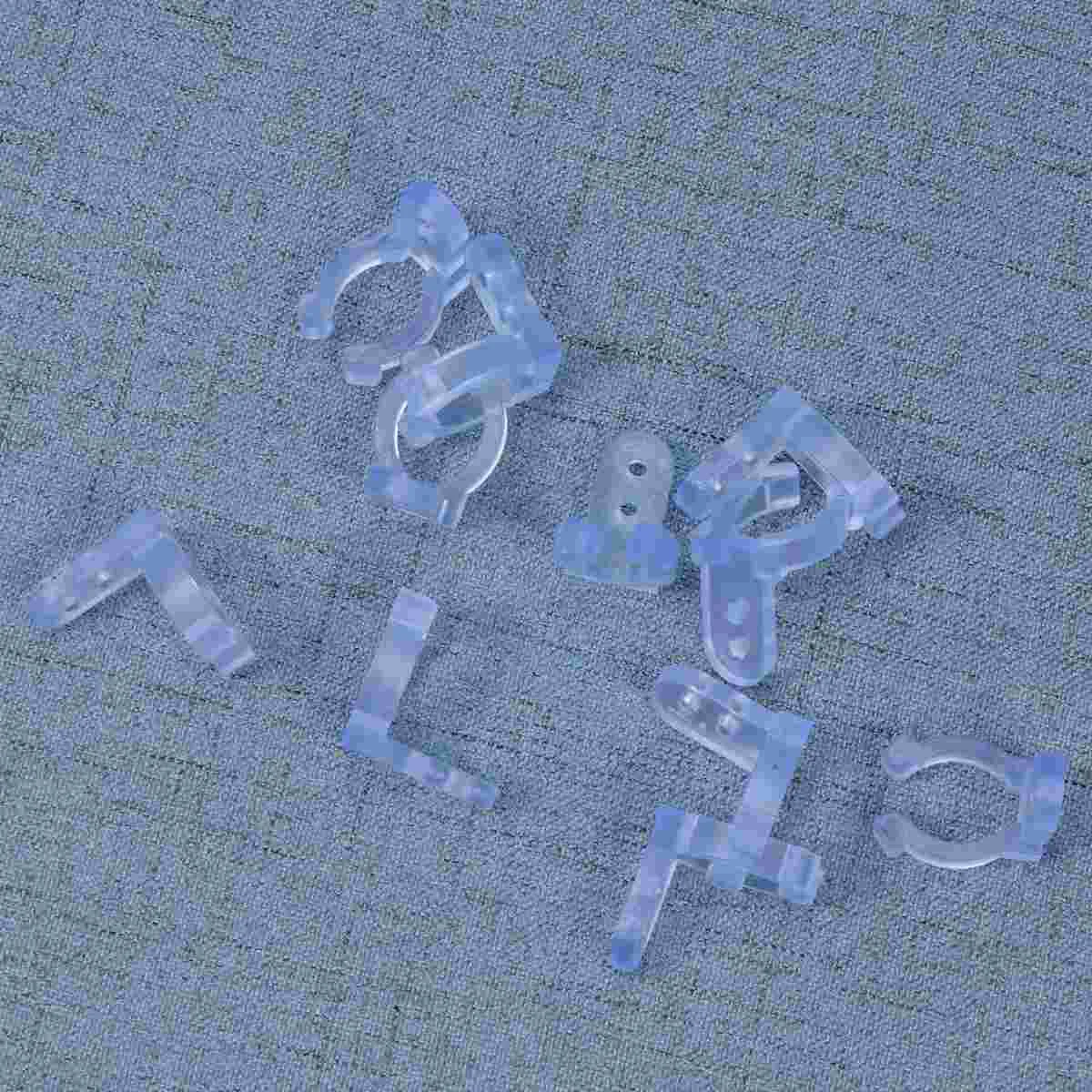 100PCS/Pack Clear PVC LED Rope Light Clips Holder Durable Mounting Rope Light Clips for Round Rope Light