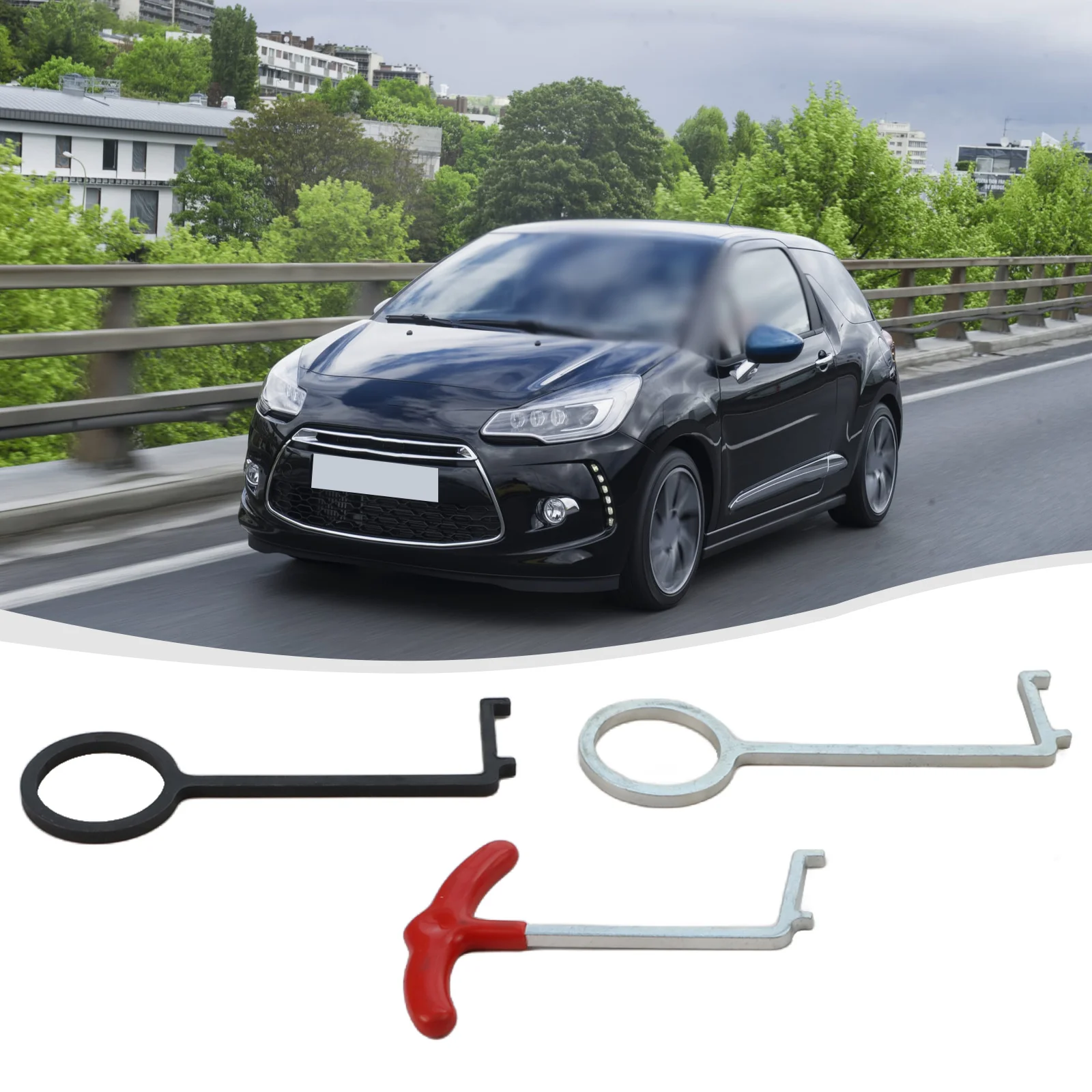 3pcs Timing Belt Test Tool For PureTech 1.0/1.2 For Opel 3 Cylinders PSA- EB0 Engine Steel Timing Belt Checking Adjustment Tools