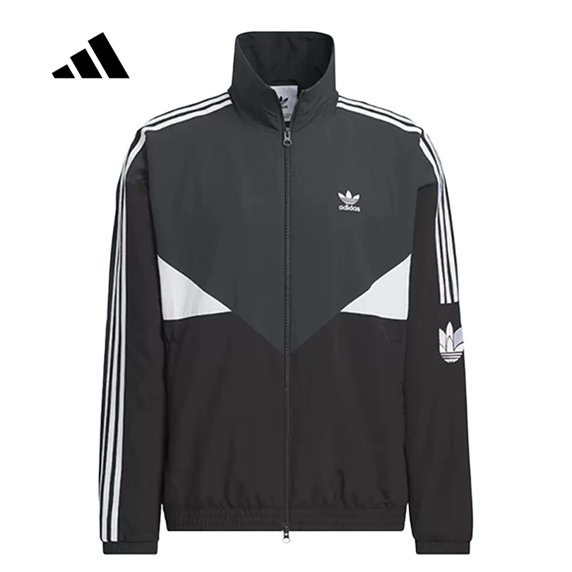 

Спортивная куртка adidas Originals унисекс, осенняя, ветрозащитная, с воротником-стойкой, модель KC3114