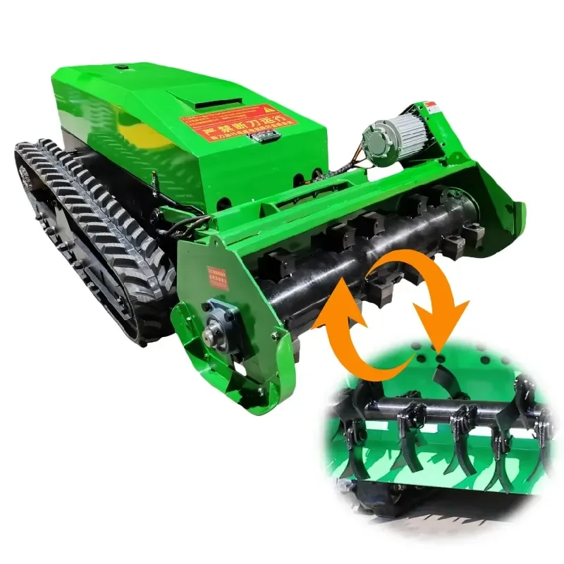 UR1000E 9000W Cutting Motor Industrial Grade Multi Functional GPS Electric Remote Control Crawler Forestry Lawn Mower