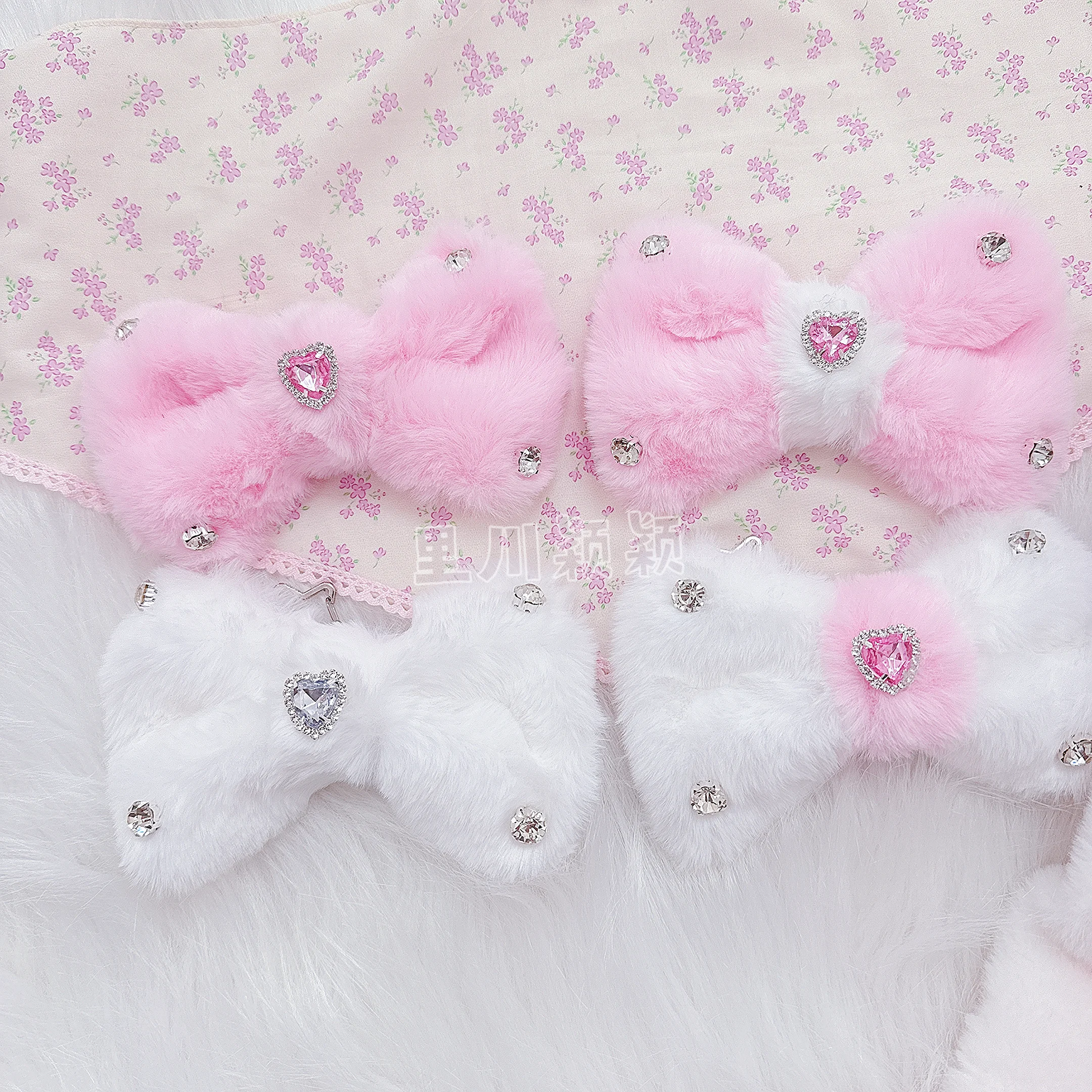 Ji Plush Bag Hanging Heavy Industry Plush Gem Hairpin Ribbon Pain Large Intestine Pain Decoration Cute Tie Bag Lta Bags
