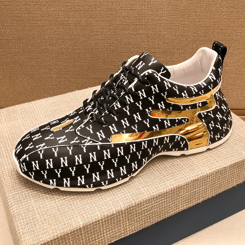 Merk Heren Sneakers Fashion Print Casual Schoenen Heren Ademende Hardloopschoenen Luxe Hoge Kwaliteit Heren Sportschoenen 2024 Nieuw