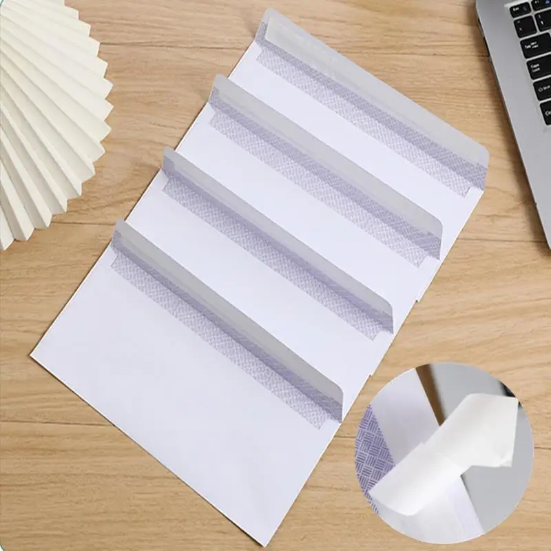 10-100Pcs Windowless White Envelope 10 # Secure Business Envelope Can Hold A4 Paper Bill Invoice Self Sealing Envelope