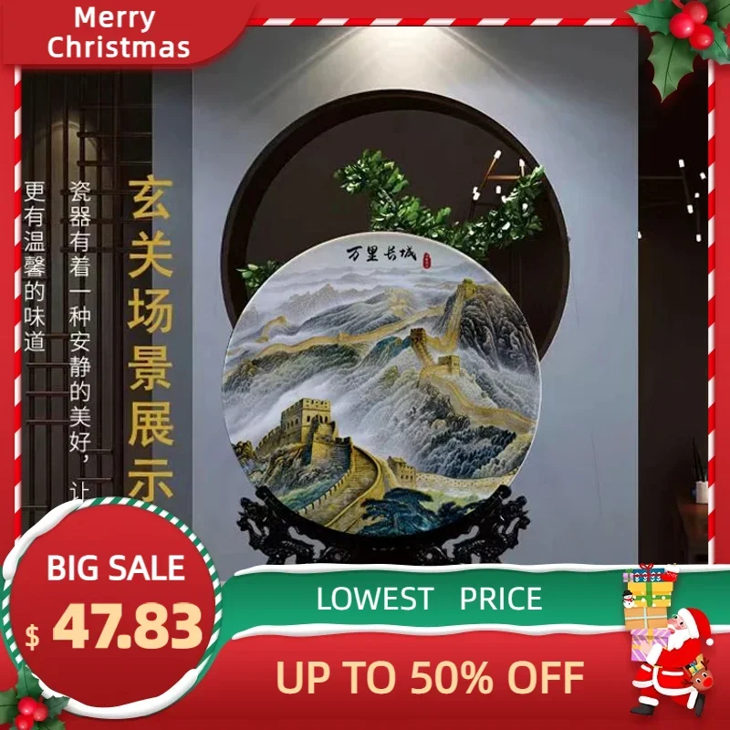 china-ceramic-landscape-great-wall-decoration-office-decoration-home-living-room-craft-porcelain-painting-gifts