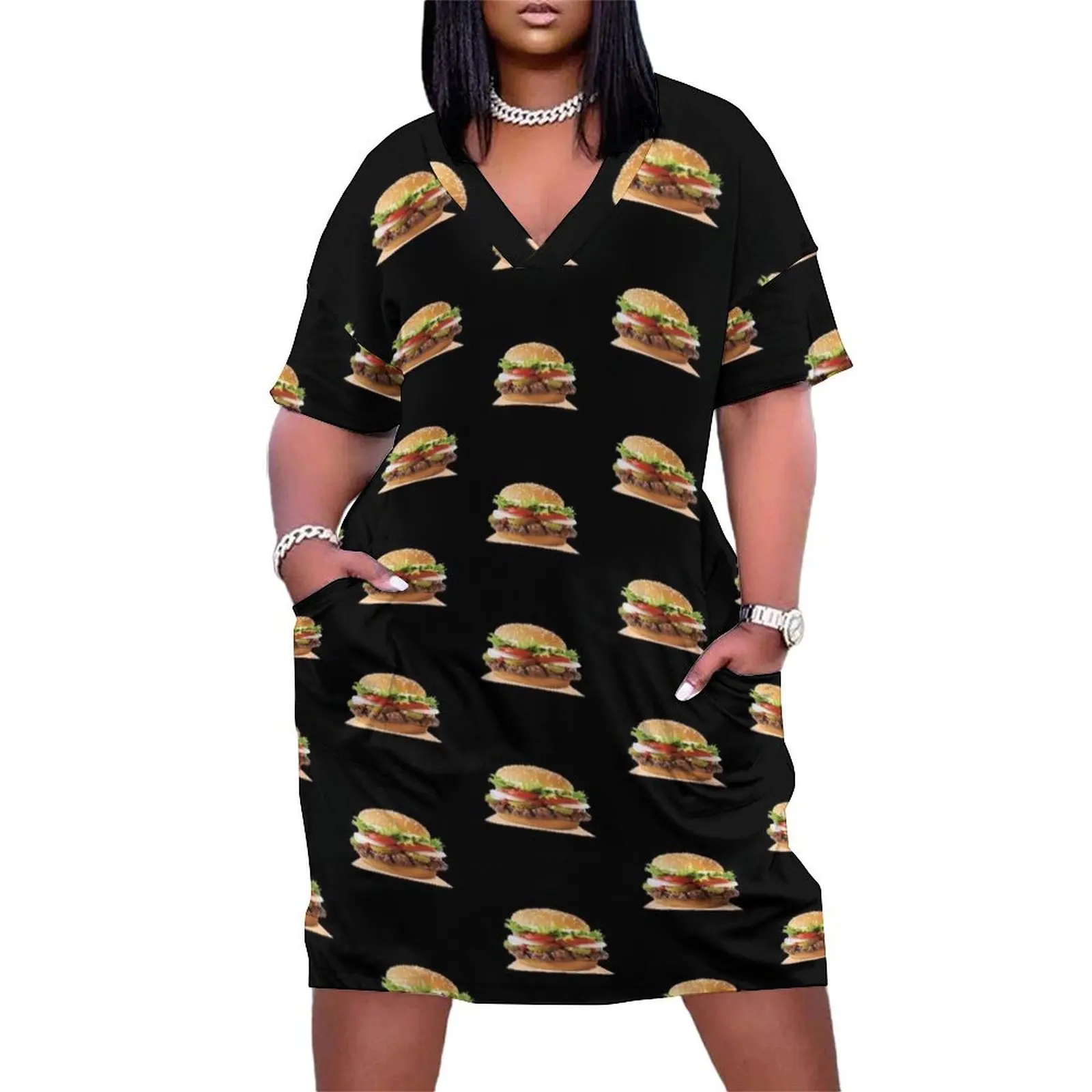

Burger King Whopper Loose Pocket Dress Long dresses dress party evening elegant luxury celebrity