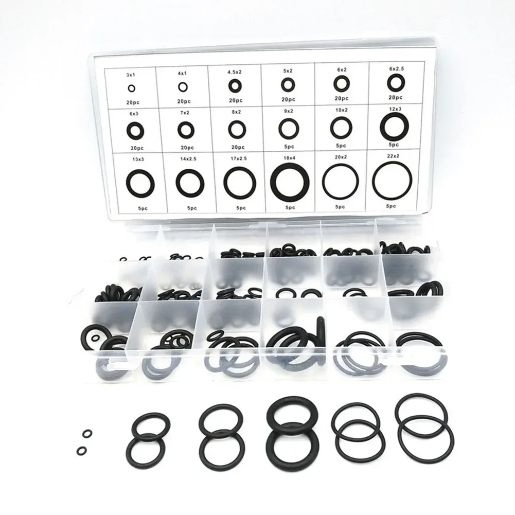 Popular High Quality Practical Rubber O-Ring Kit 18 Sizes Washer Seal 225pcs Automobiles Car Accessory Car Doors