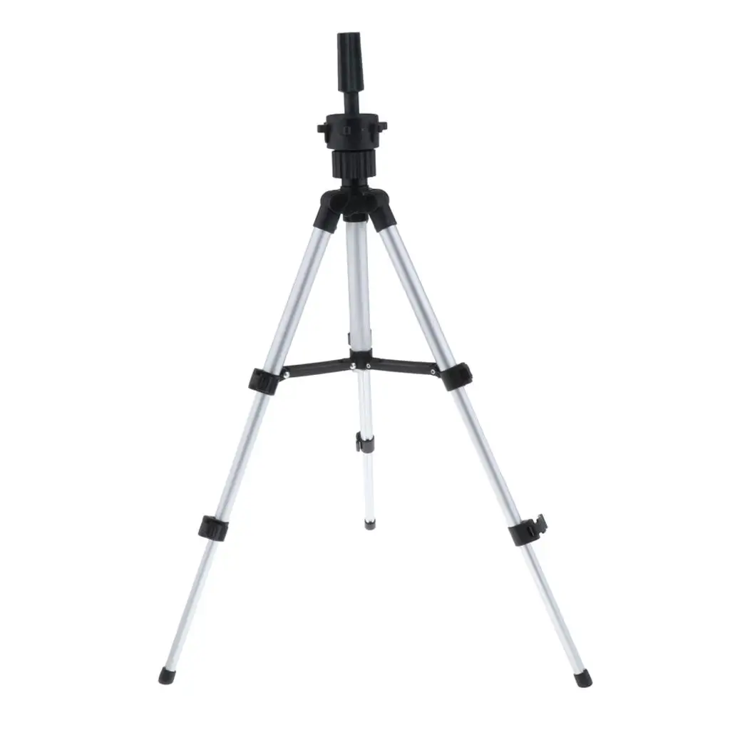 Heavy Duty Tripod Stand Cosmetology Training Doll Head Canvas Cork Block Model Holder for Salon