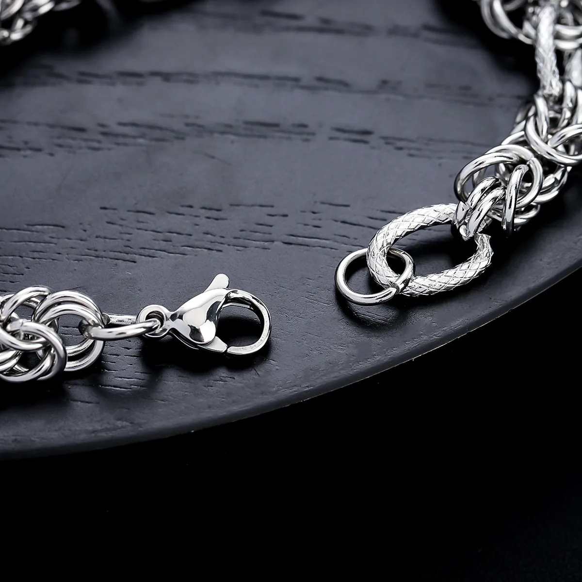 الرجعية الفولاذ المقاوم للصدأ الكوبية ربط سلسلة سوار للرجال النساء الشرير القوطية الهيب هوب مجوهرات للجنسين منفعل زوجين اكسسوارات هدية