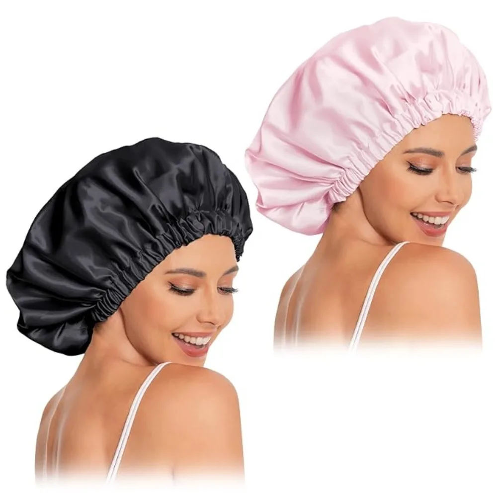 Satin Bonnet Silk Bonnet Hair Bonnet for Sleeping-Slouchy Beanie Hat Satin Sleep Cap for Women's Natural & Curly Hair
