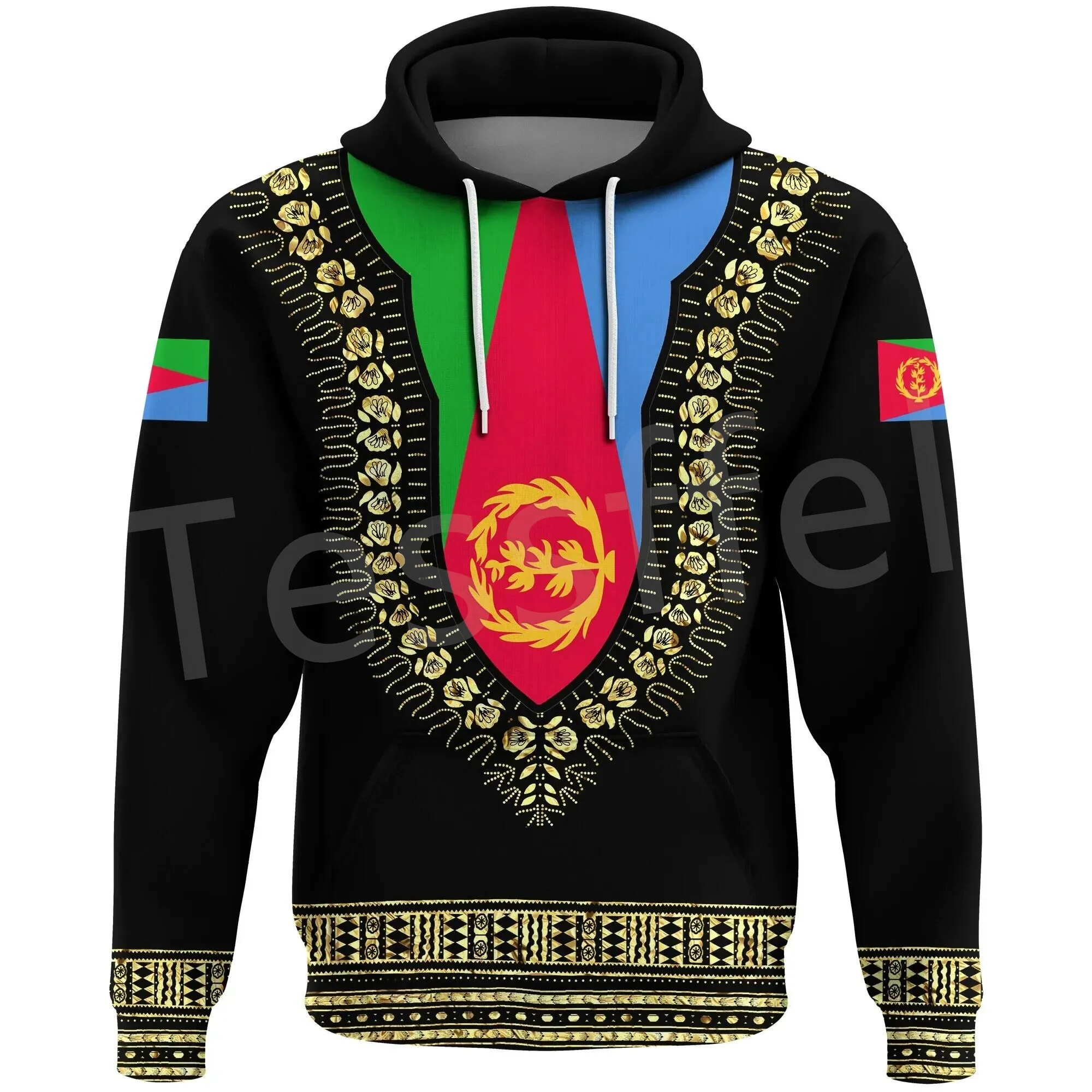 

Tessffel NewFashion Black History Africa Country Eritrea Flag Tribe Retro Tracksuit 3DPrint Men/Women Casual Pullover Hoodies A1