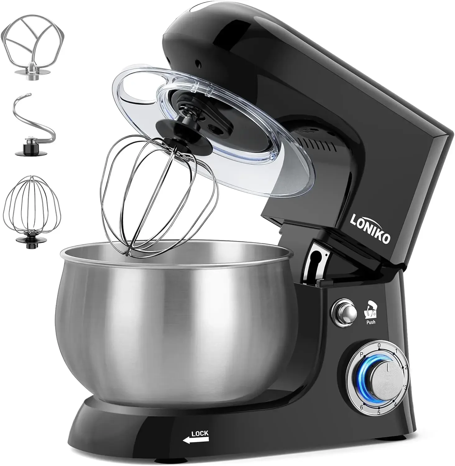 Stand Mixer, 6.5-QT 6-Speed Tilt-Head Food Mixers Kitchen Electric Stand Mixer, Household Stand Mixers with Dough Hook