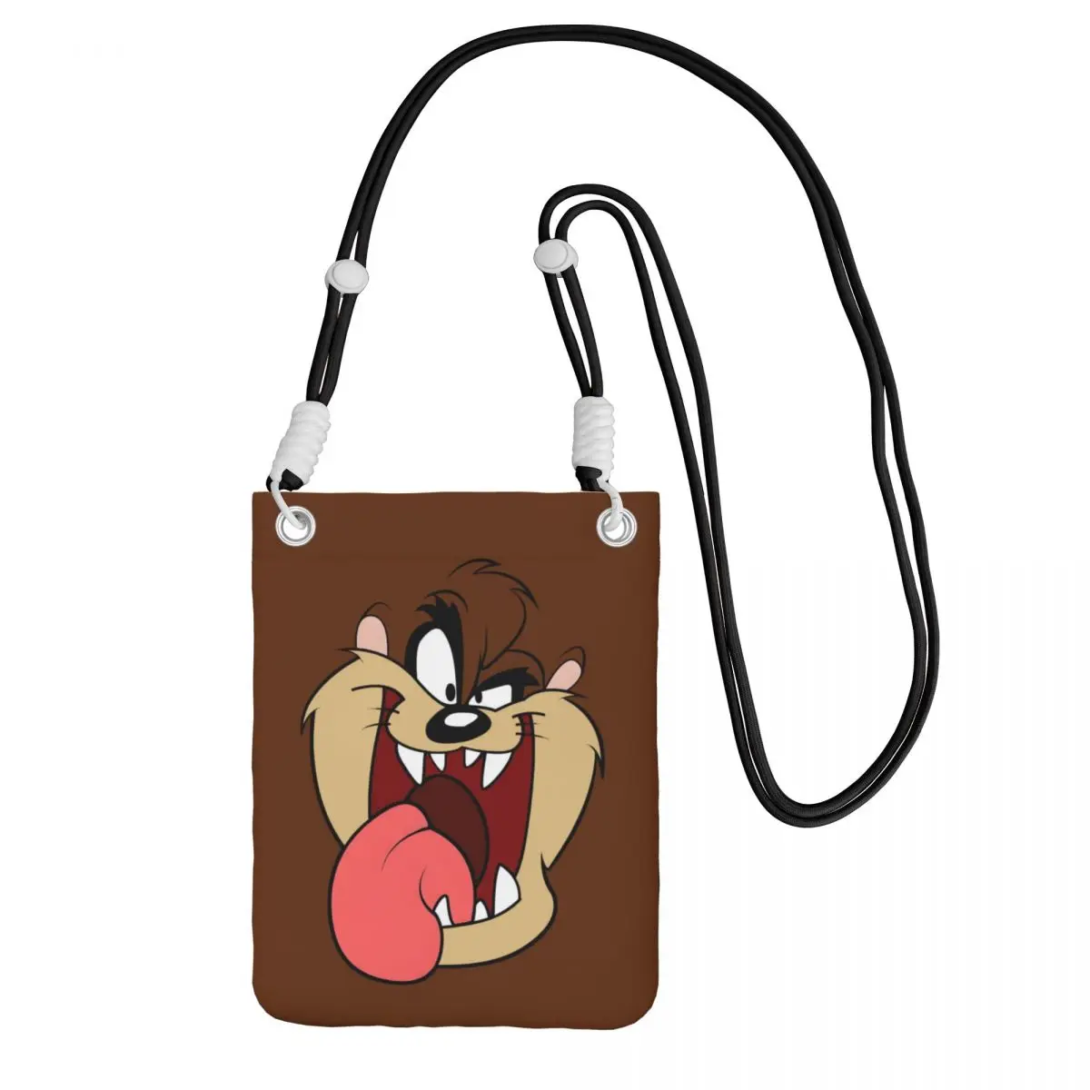 

Изготовленная на заказ сумка для мобильного телефона с тасманскими дьяволами, диагональная женская и мужская сумка для мобильного телефона с мультяшным рисунком, сумка для велосипедного телефона