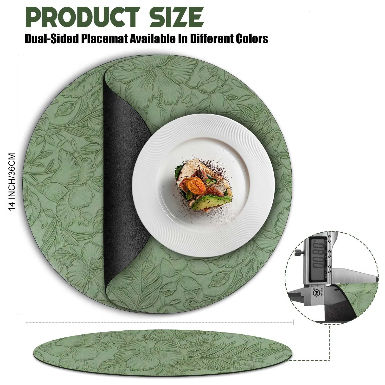 Placemats Sets 4, Ronde Bloeme - Leatherwork Desk recensie en prijs
