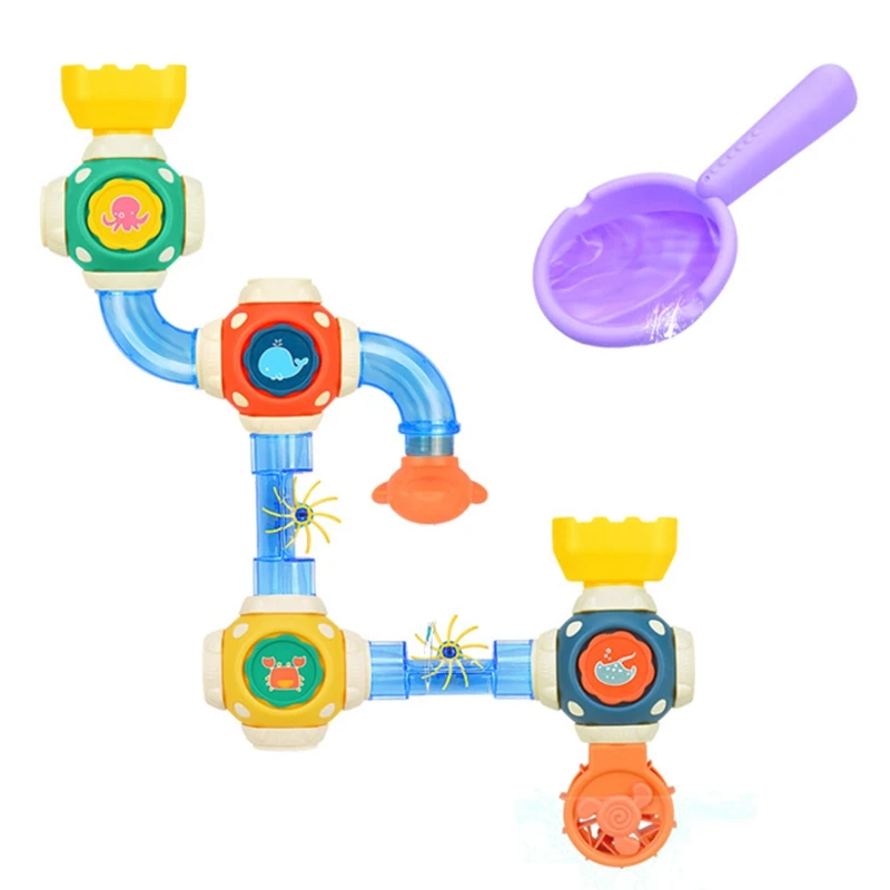 

Baby Building Bath Pipes Toy Set DIY Water Spray Shower Game For Children Swimming Bathroom Bathing Kids Toys