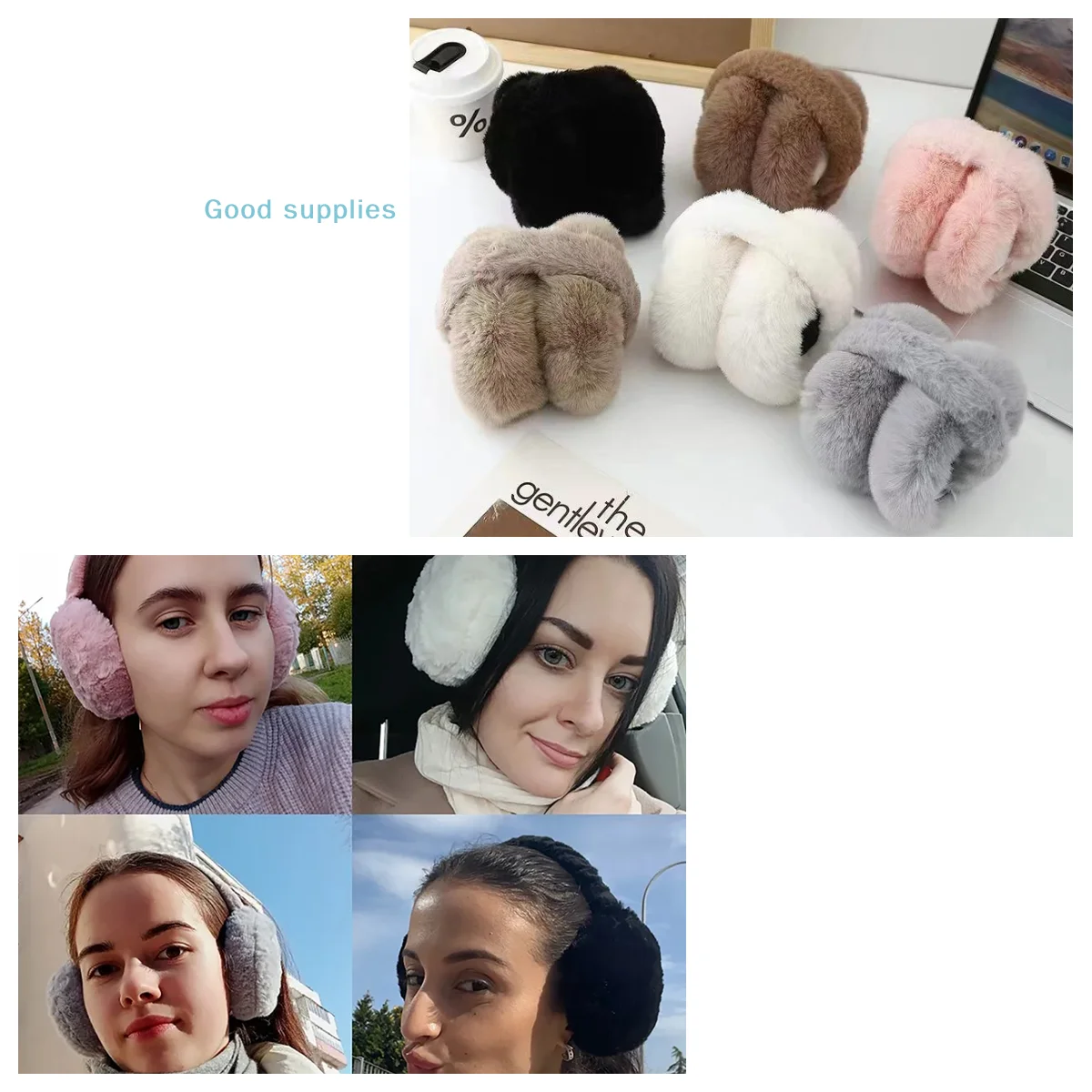 

1 шт., зимние теплые и милые плюшевые наушники, складные детские защитные наушники, холодные и ветрозащитные утолщенные студенческие насадки для ушей