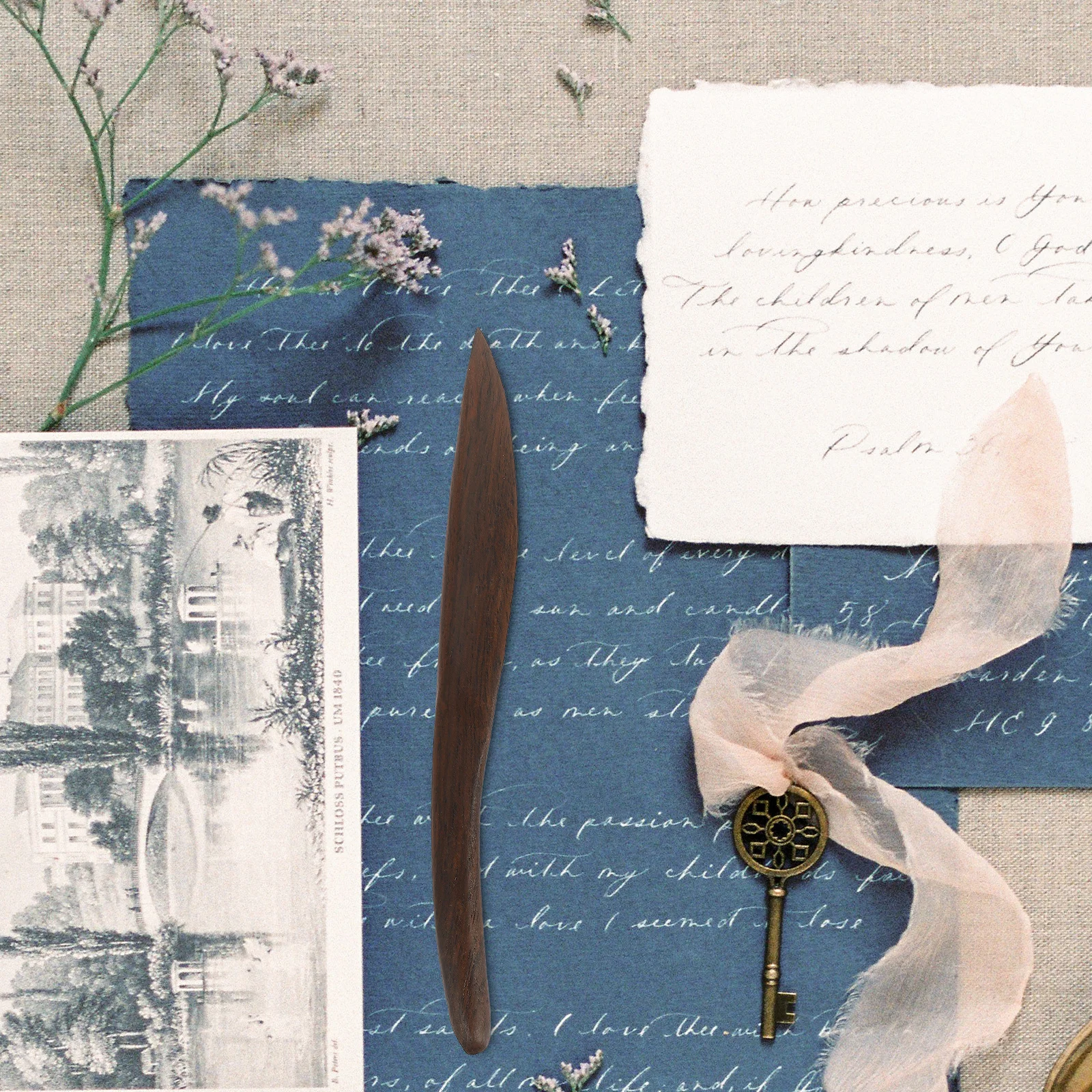 Premium Wooden Letter Opener Chinese Style Portable Mail Opener Lightweight Flexible Durable Household Office Accessory