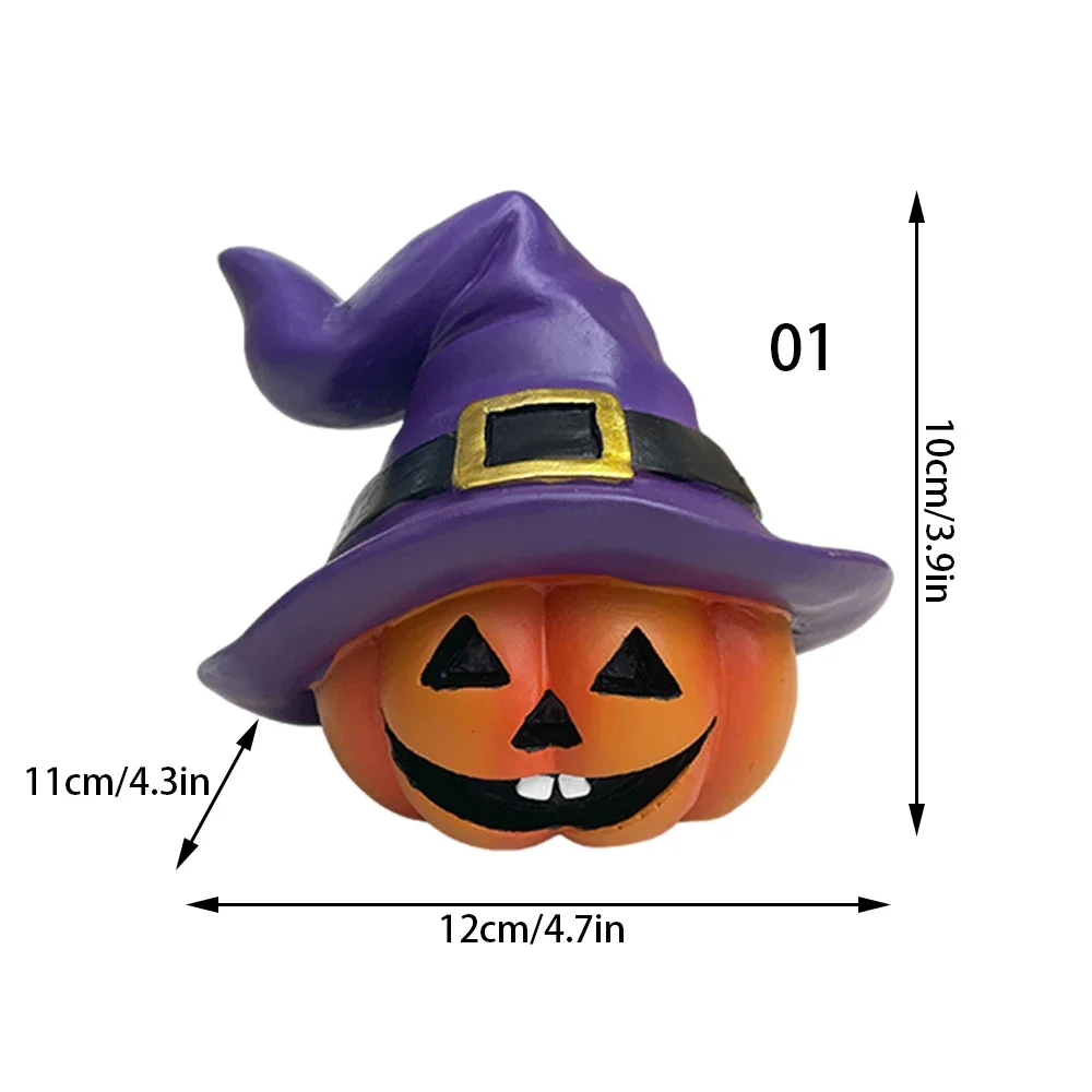 1PC Halloween Home Decor Indoor Outdoor Ornaments Resin Room Halloween Decorations Pumpkin Set Fall Pumpkin Fall Thanksgiving