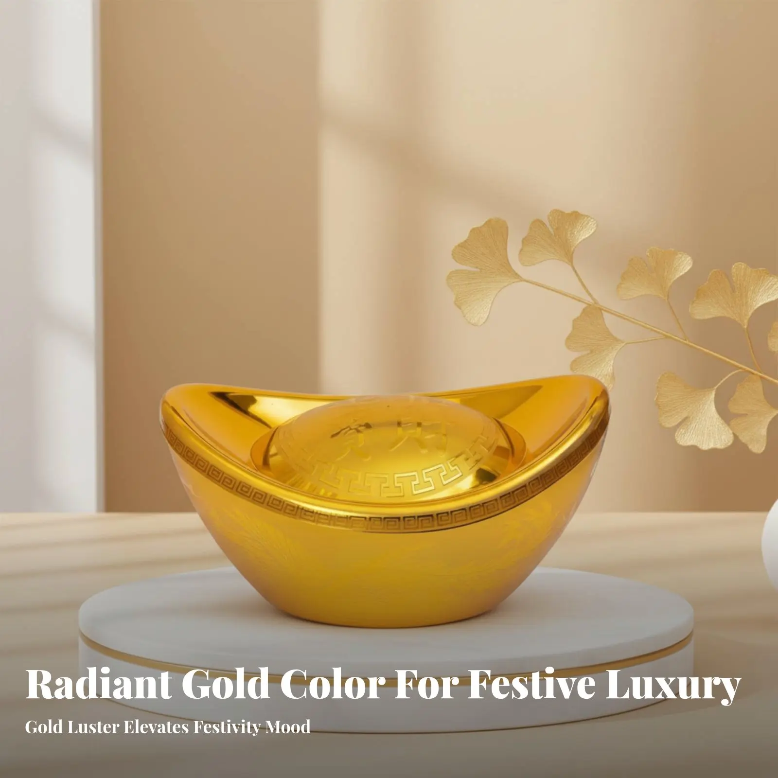 

Gold Ingot Decoration, New Year Decor, Jewelry Store Counter, Mall Display Prop