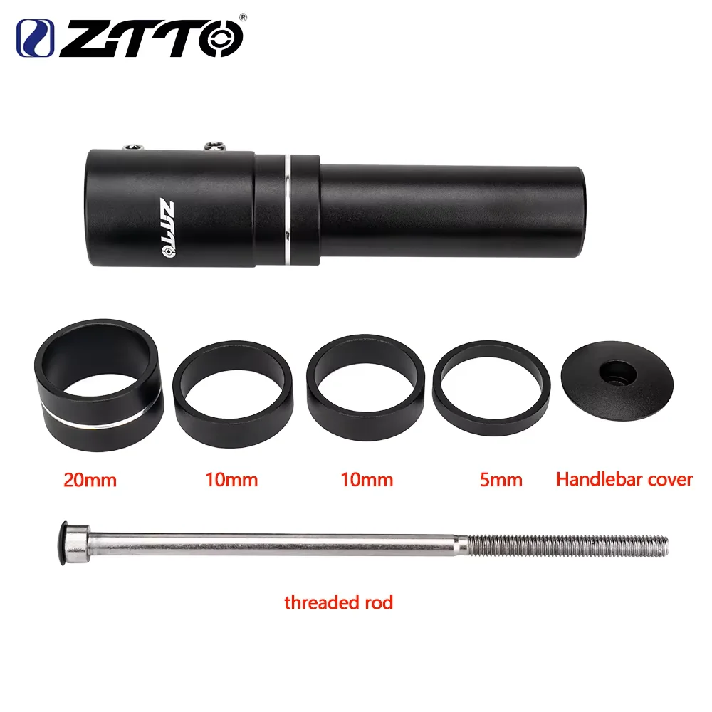 ZTTO Aluminum Alloy Bicycle Fork Stem Height Extender Handlebar Riser for MTB Road Bike 115mm 150mm 180mm 210mm 28.6mm Spacers