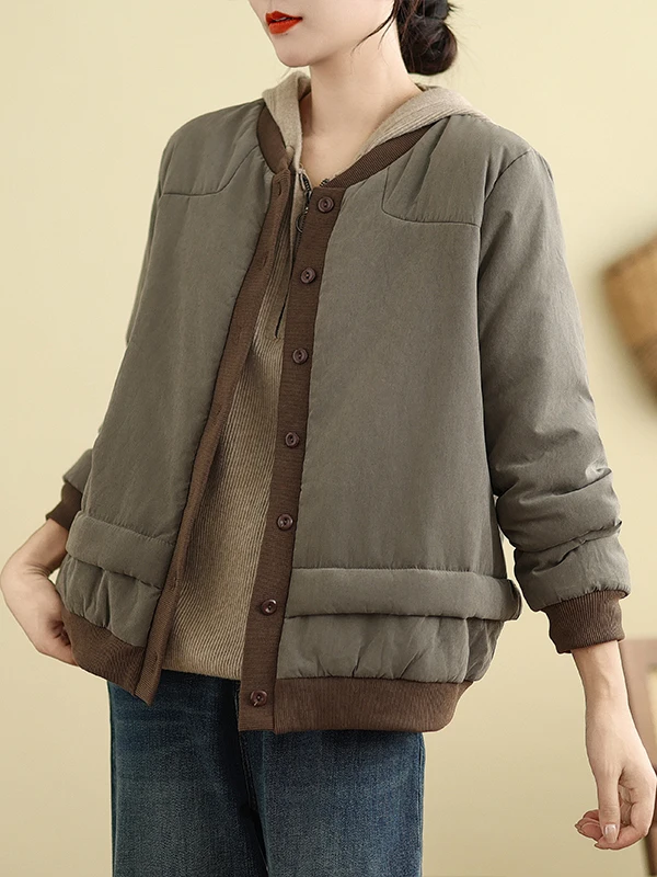 

Thiened Cotton Padded Baseball Jaet Autumn Winter New Arrival Warm Casual Versatile ort Sle Women's Faion Coat