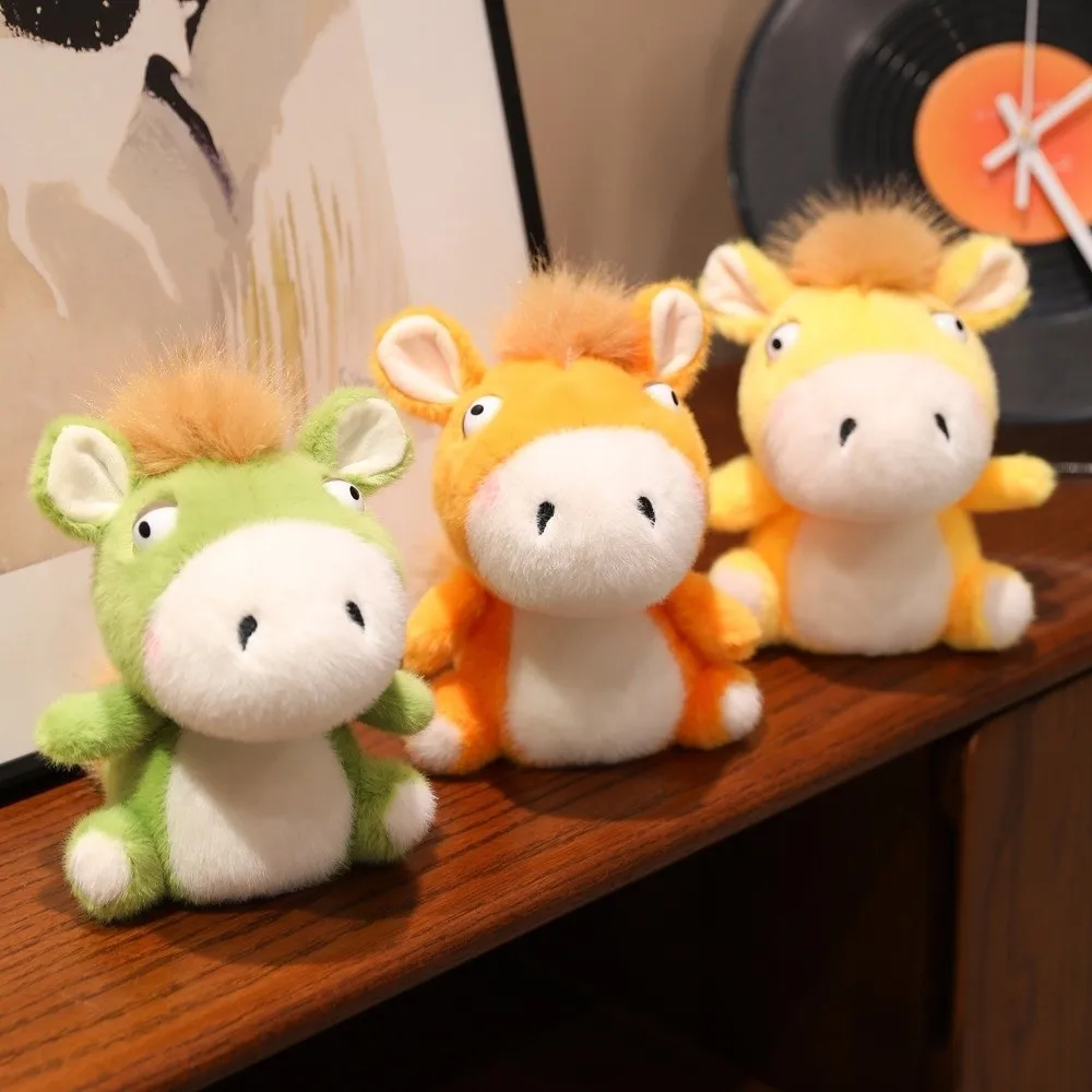 Pluszowa lalka kucyk 18/25 cm, miękka, w stylu chińskim, kreskówkowy kucyk, wypełniona bawełną, puszysta figurka kucyka zodiakalnego, prezent na Chiński Nowy Rok.