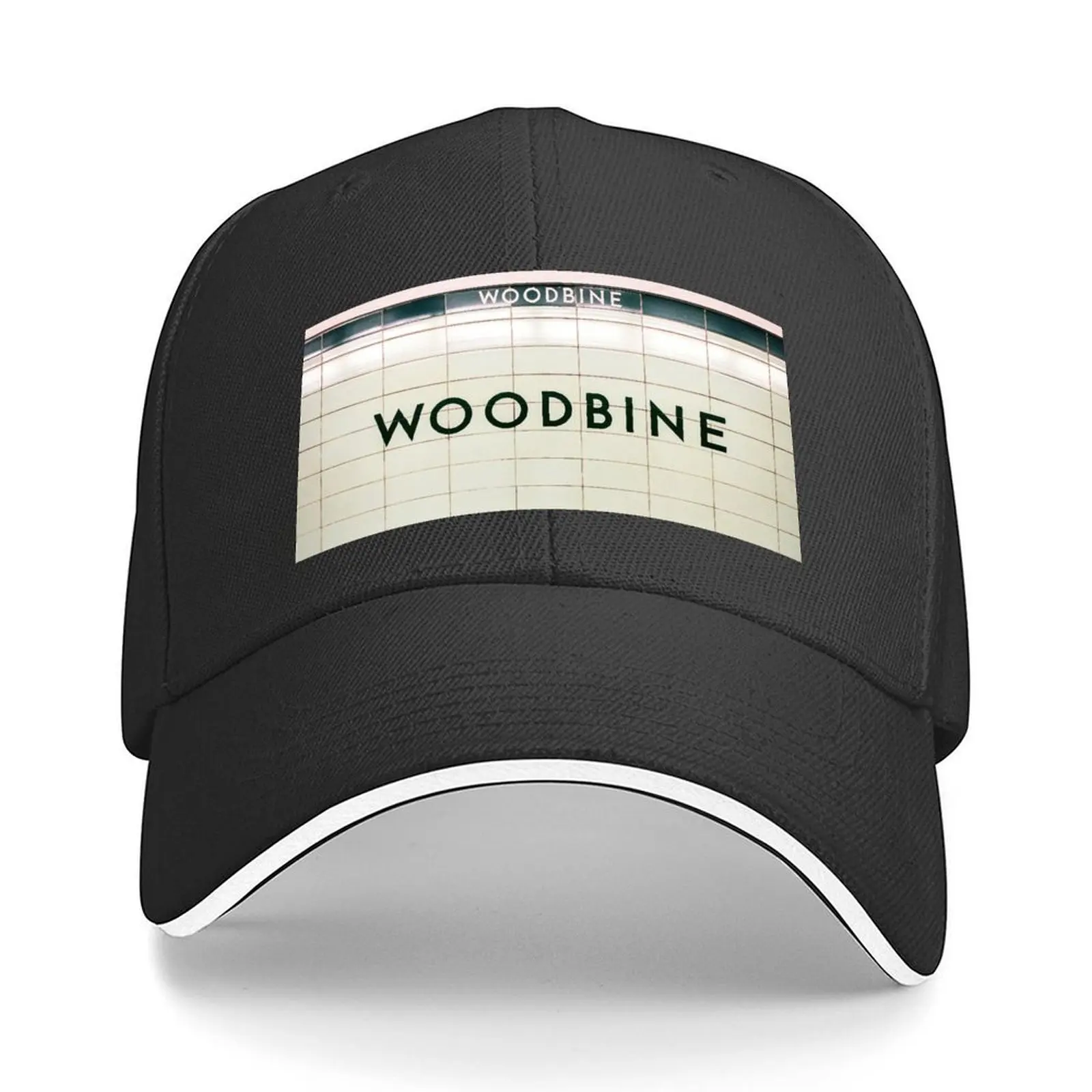 

Toronto Subway Station Sign Woodbine Station Baseball Cap Trucker Hat foam party Hat sailor cap for men Girl'S Hats Men's