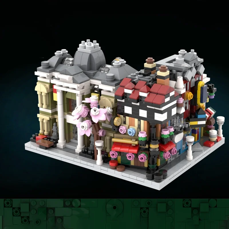 395 قطعة MOC وحدات صغيرة تيودور الزاوية نموذج مصغر اللبنات الهندسة المعمارية هدايا عيد الميلاد فكرة اللعب الطوب الاطفال عيد ميلاد #3