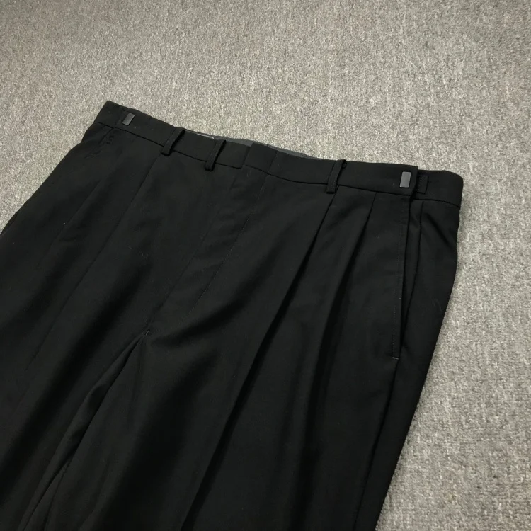 

Vintage Casual Thin Straight Leg Men's Suit Pants Commuter Versatile Four Seasons Wool Blend Comfortable Fit Straight Cut