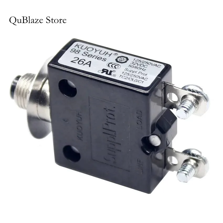

KUOYUH 98 SERIES 26A Circuit Breakers SWITCH Of Micro Thermal Protector With Screw PIN