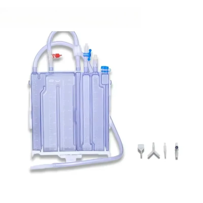 Disposable Medical Chest Tube Underwater Seal Wound Drainage Bottle System