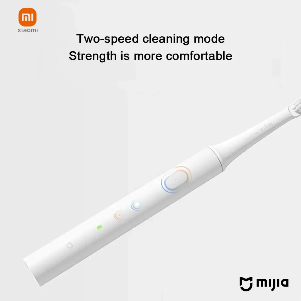 XIAOMI Mijia T100 Sonic Electric Toothbrush Mi Smart Waterproof Tooth Head Brush IPX7 Rechargeable USB for Teeth Brush Whitening