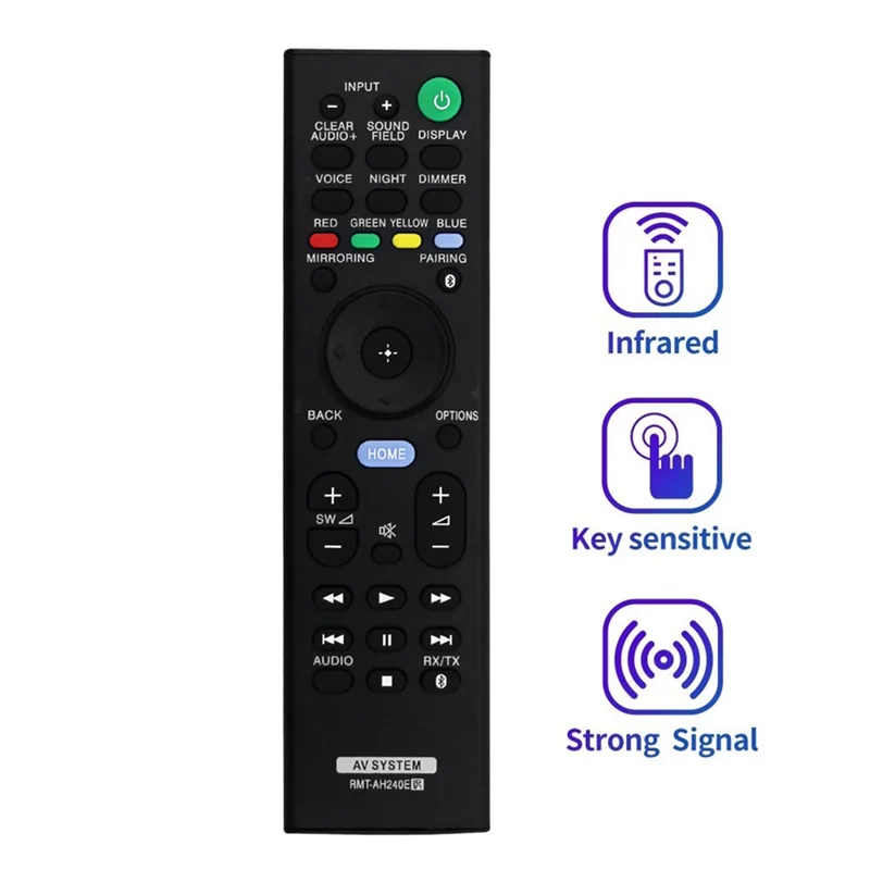 Reemplazo de Control remoto ABFN-RMT-AH240E para barra de sonido Sony SA-NT5 SA-WCT790 SA-CT790 HT-XT2 HT-CT790 HT-NT5 RMTAH240E fácil de usar
