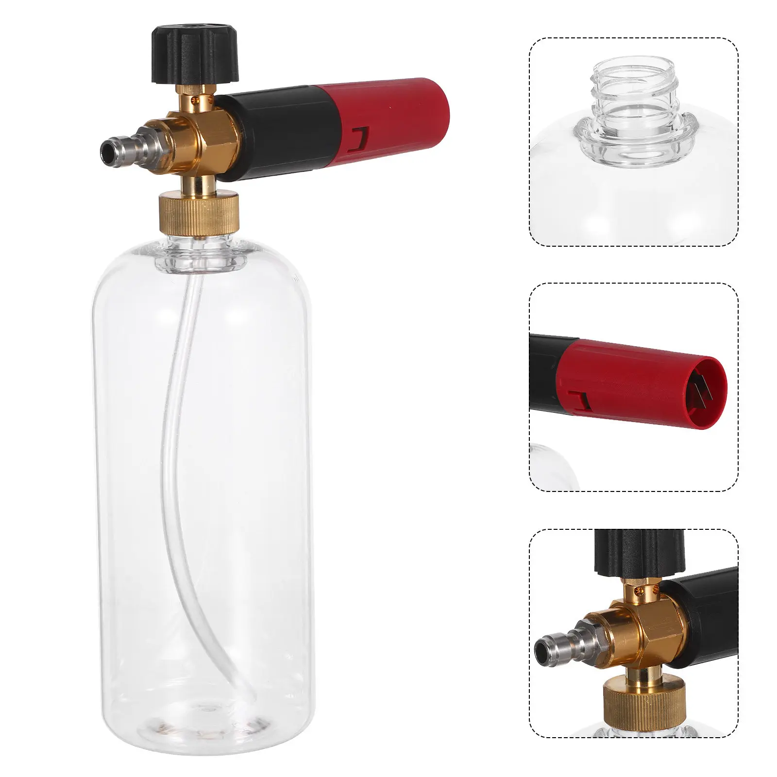 

Пеногенератор для мойки автомобилей, распылитель пены высокого давления, пластиковая бутылка для мыла с широким горлышком, регулируемая насадка для моек высокого давления, для сада