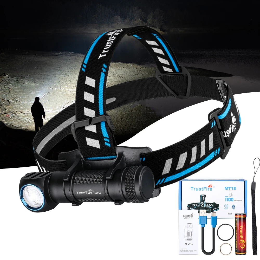 trustfire-mt18-1100lm-ledヘッドランプ-usb充電式-180-°-ヘッドライト-強力防水ヘッドトーチ-磁気テール懐中電灯付き