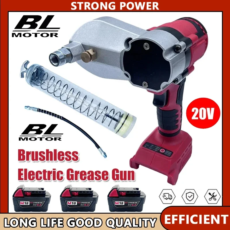 

Бесщеточный электрический смазочный пистолет Fit Milwaukee для аккумуляторов 20В, высоконапорный инжектор для смазки, машина для нанесения смазки