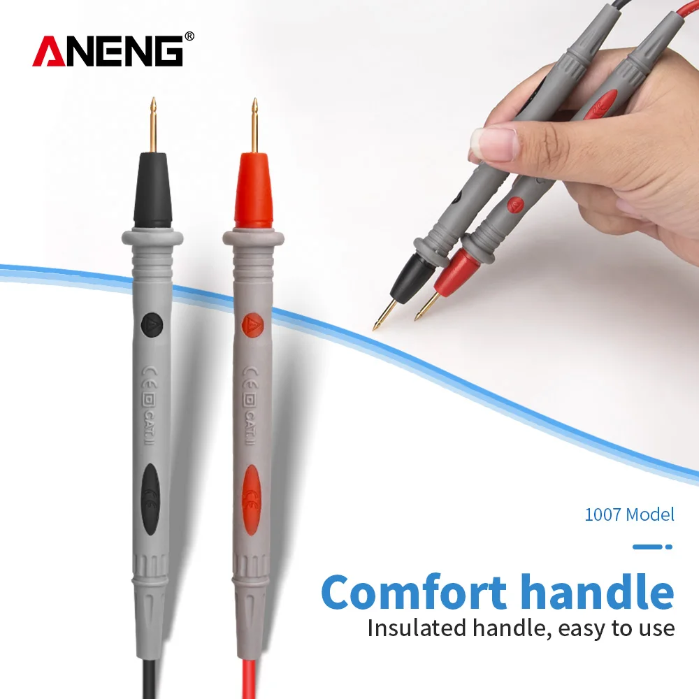 ANENG Universal Digital 1000V 10A 20A Thin Tip Needle Multimeter Multi Meter Test Probe Wire Pen Cable Multimeter Tester